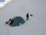 11 Setting Up Our Tent At Chulu Far East Col Camp At 5600m